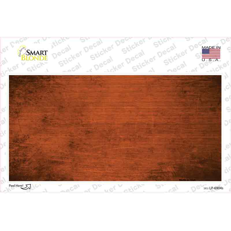 LP-6904s-M 6 x 3 in. Orange Oil Rubbed Solid Novelty Sticker Decal - Medium