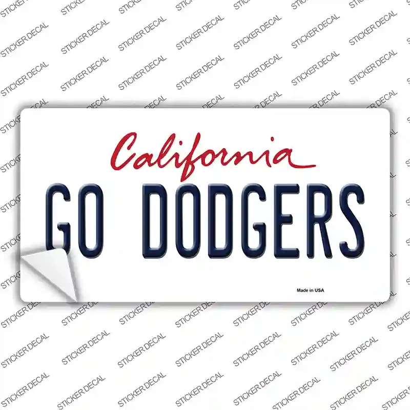 LP-13331s-S 3 x 1.5 in. Go Dodgers Novelty Sticker Decal - Small
