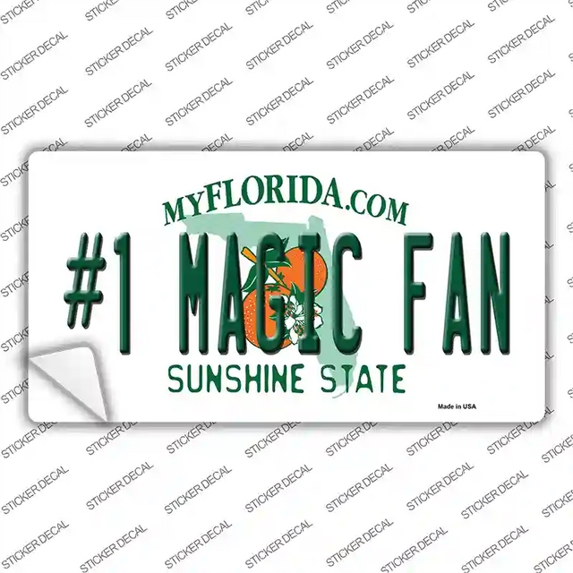 LP-13374s-L 9 x 4.5 in. Number 1 Magic Fan Novelty Sticker Decal - Large