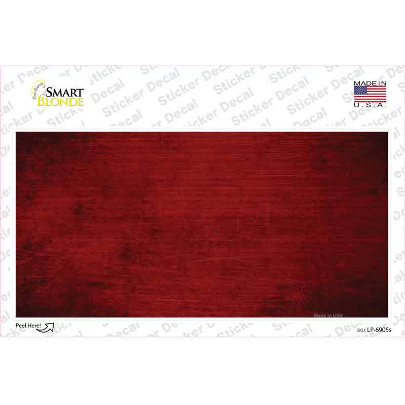 LP-6905s-M 6 x 3 in. Red Oil Rubbed Solid Novelty Sticker Decal - Medium