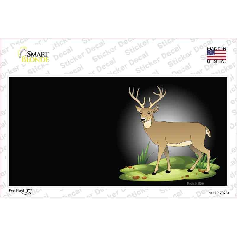 LP-7875s-M 6 x 3 in. Deer Offset Novelty Sticker Decal - Medium