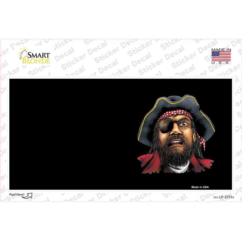 LP-3751s-M 6 x 3 in. Pirate Offset Novelty Sticker Decal - Medium
