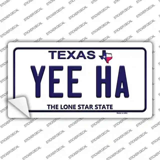 LP-9386s-L 9 x 4.5 in. Yee Ha Texas Novelty Sticker Decal - Large