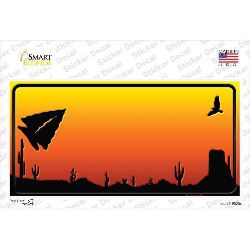 LP-9525s-M 6 x 3 in. Arrowhead Blank Scenic Novelty Sticker Decal - Medium