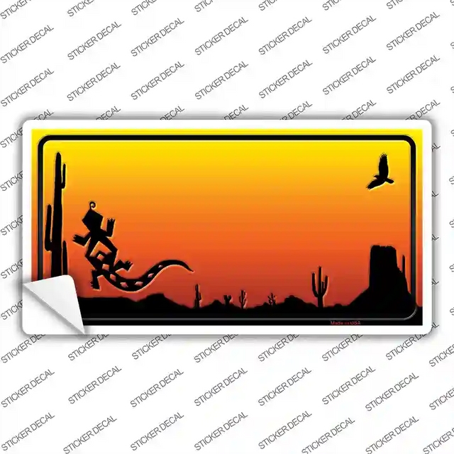 LP-9537s-L 9 x 4.5 in. Lizard Blank Scenic Novelty Sticker Decal - Large