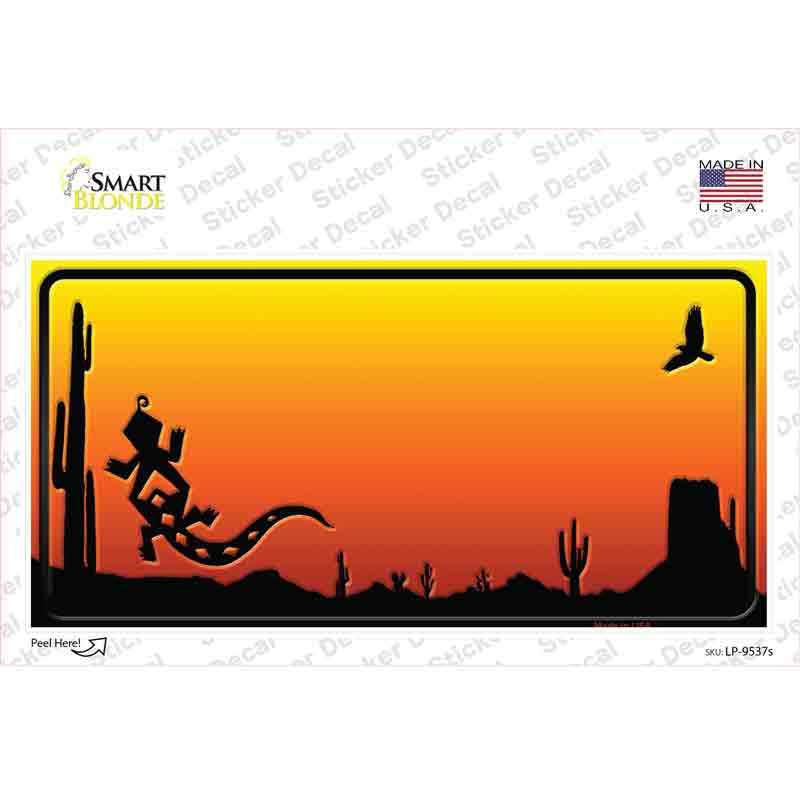 LP-9537s-M 6 x 3 in. Lizard Blank Scenic Novelty Sticker Decal - Medium