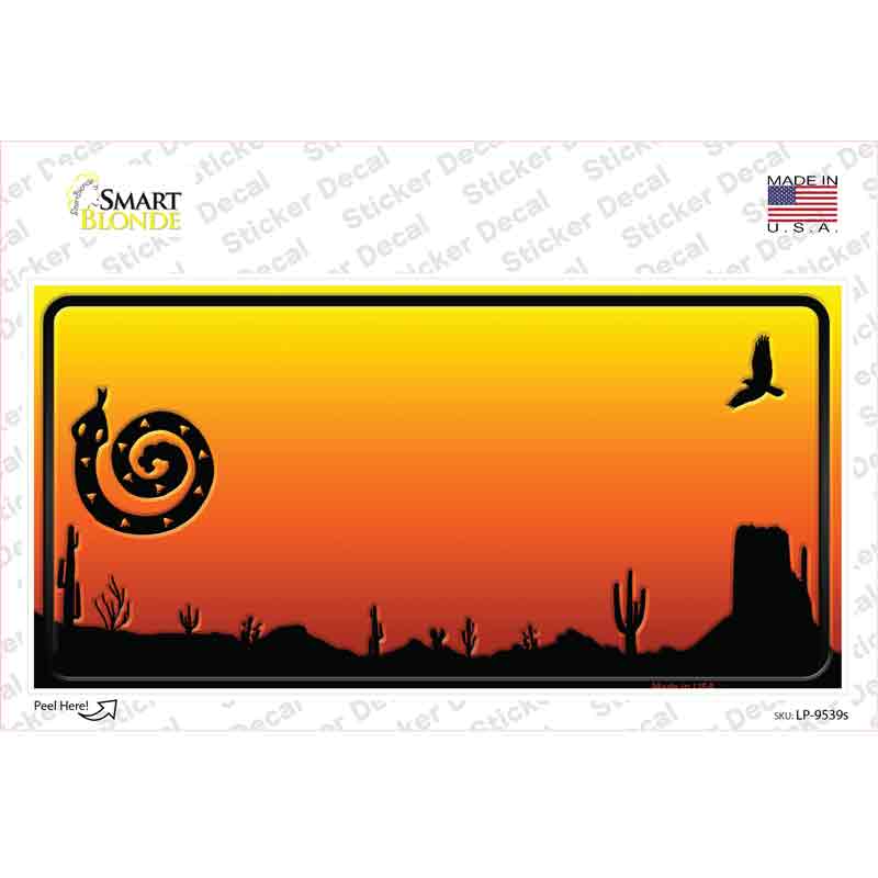 LP-9539s-M 6 x 3 in. Snake Blank Scenic Novelty Sticker Decal - Medium