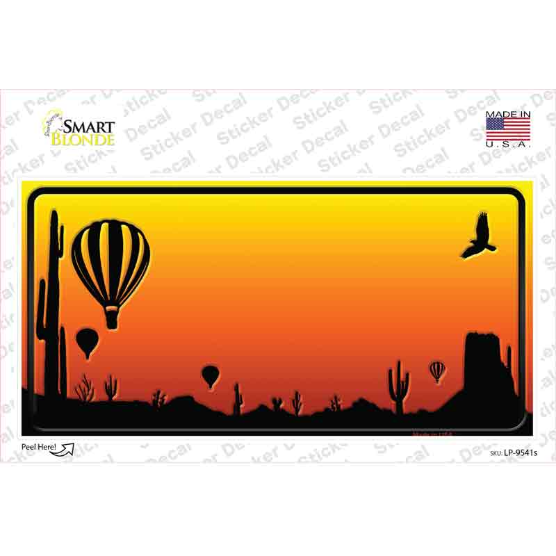 LP-9541s-M 6 x 3 in. Balloon Blank Scenic Novelty Sticker Decal - Medium
