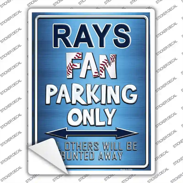 P-231s-L 9 x 6.7 in. Rays Novelty Rectangle Sticker Decal - Large