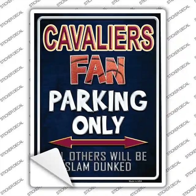 P-243s-L 9 x 6.7 in. Cavaliers Novelty Rectangle Sticker Decal - Large