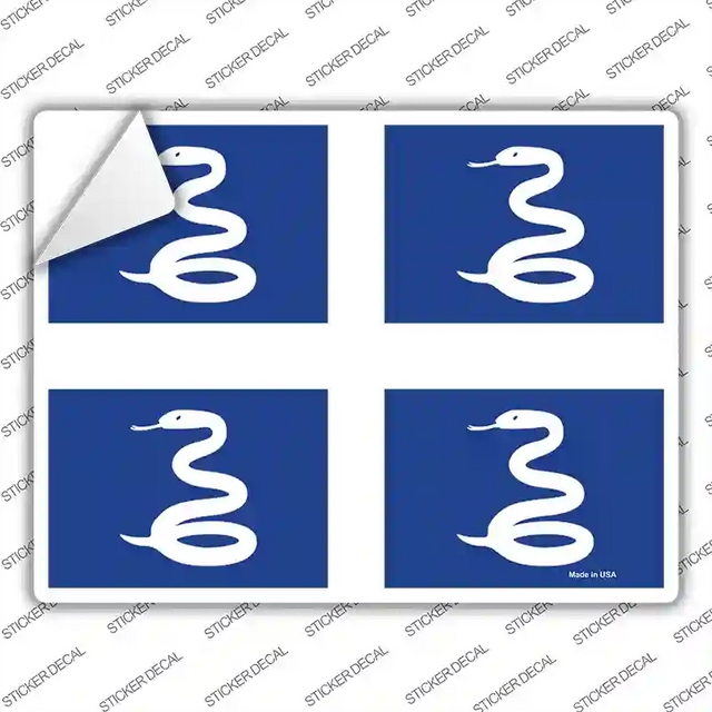 P-2453s-L 9 x 4.5 in. Martinique Flag Novelty Rectangular Sticker Decal - Large