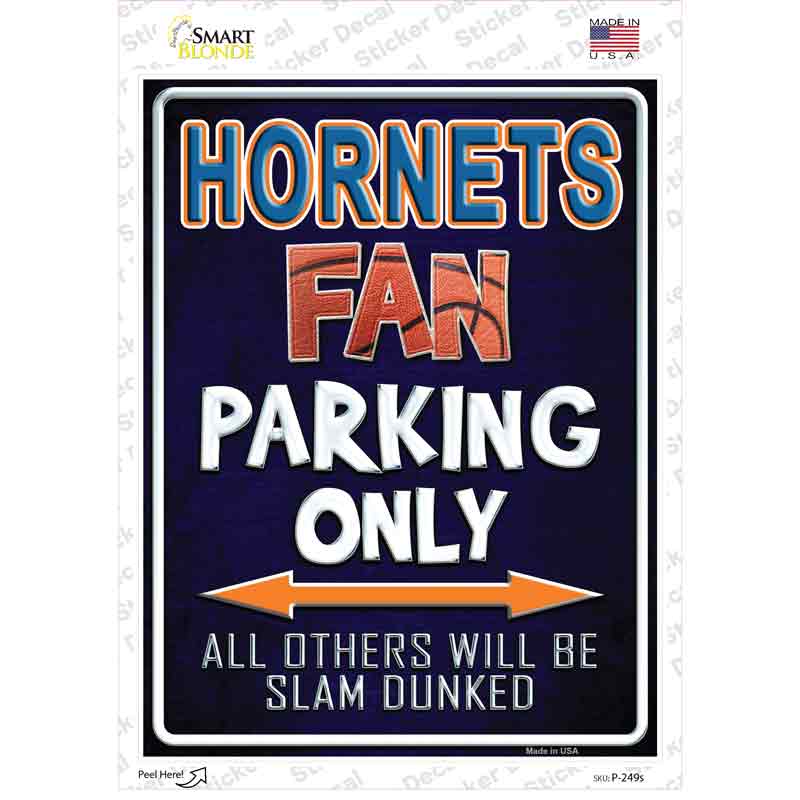 P-249s-M 6 x 4.5 in. Hornets Novelty Rectangle Sticker Decal - Medium