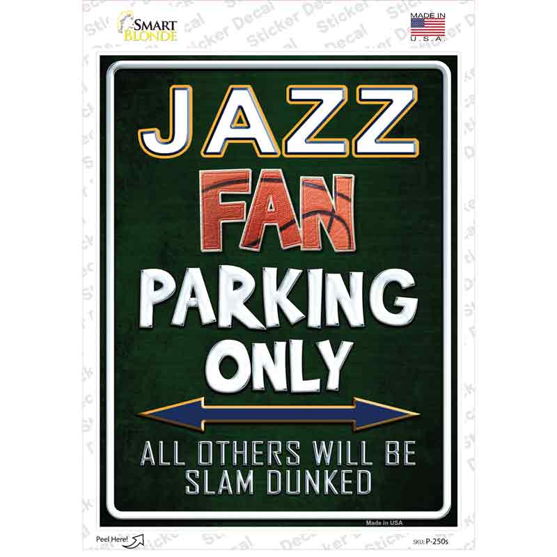 P-250s-M 6 x 4.5 in. Jazz Novelty Rectangle Sticker Decal - Medium
