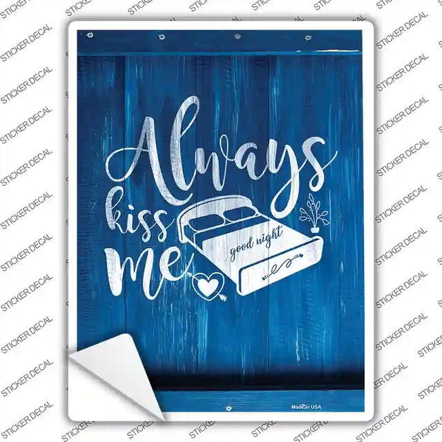 P-2623s-L 9 x 4.5 in. Kiss Me Goodnight Novelty Rectangular Sticker Decal - Large