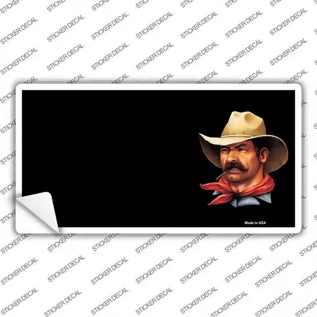 LP-3764s-L 9 x 4.5 in. Cowboy Offset Novelty Sticker Decal - Large