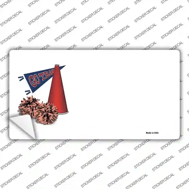 LP-3783s-XL 12 x 6 in. Pom & Cheer Offset Novelty Sticker Decal - Extra Large