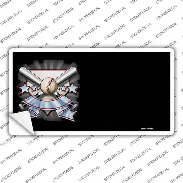 LP-3789s-L 9 x 4.5 in. Baseball Banner Offset Novelty Sticker Decal - Large
