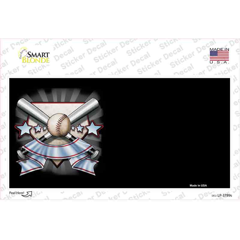 LP-3789s-M 6 x 3 in. Baseball Banner Offset Novelty Sticker Decal - Medium