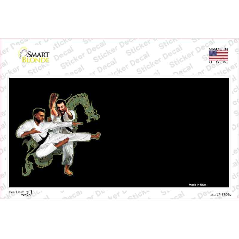 LP-3806s-M 6 x 3 in. Karate Offset Novelty Sticker Decal - Medium