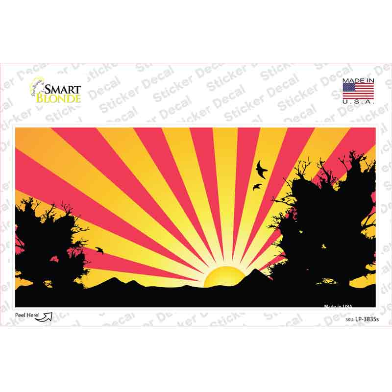 LP-3835s-M 6 x 3 in. Southwest Red Sunset Novelty Sticker Decal - Medium