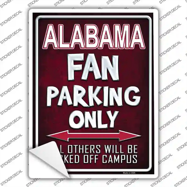 P-270s-XL 12 x 9 in. Alabama Novelty Rectangle Sticker Decal - Extra Large