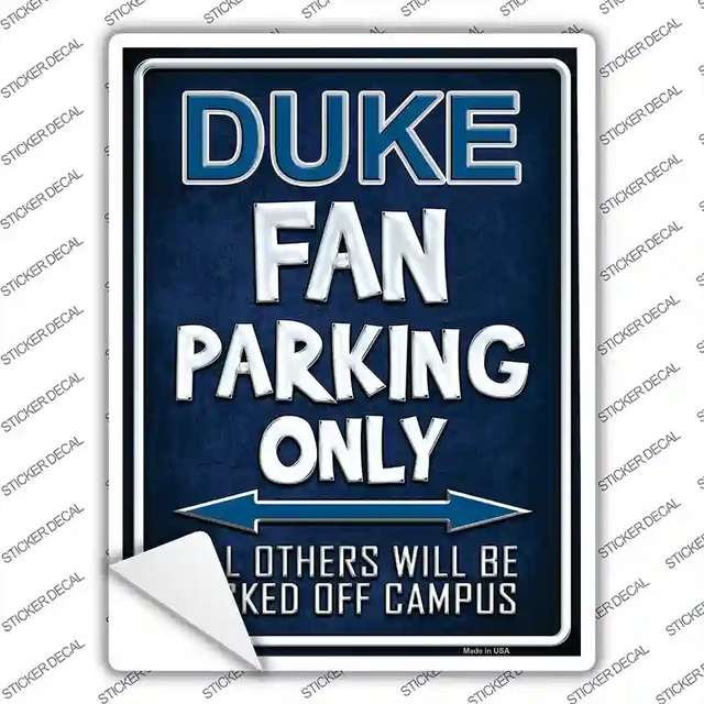 P-274s-L 9 x 6.7 in. Duke Novelty Rectangle Sticker Decal - Large