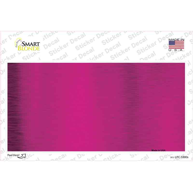 LPC-1000s-M 6 x 3 in. Pink Metallic Solid Novelty Sticker Decal - Medium