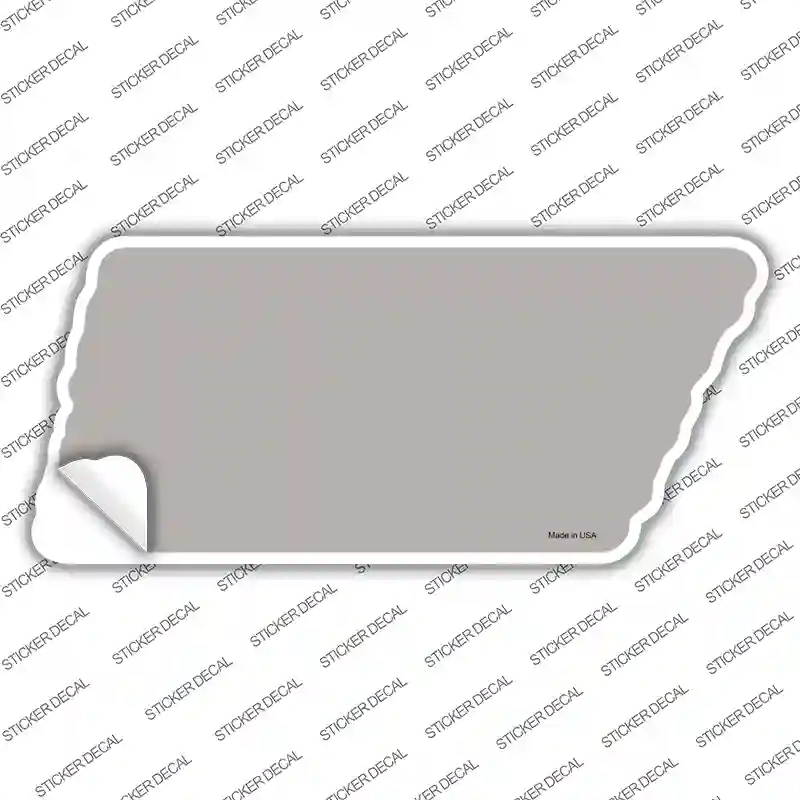 TN-008s-S 3.37 x 1.5 in. Gray Solid Novelty Tennessee Shape Sticker Decal - Small