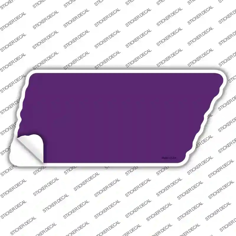 TN-009s-S 3.37 x 1.5 in. Purple Solid Novelty Tennessee Shape Sticker Decal - Small
