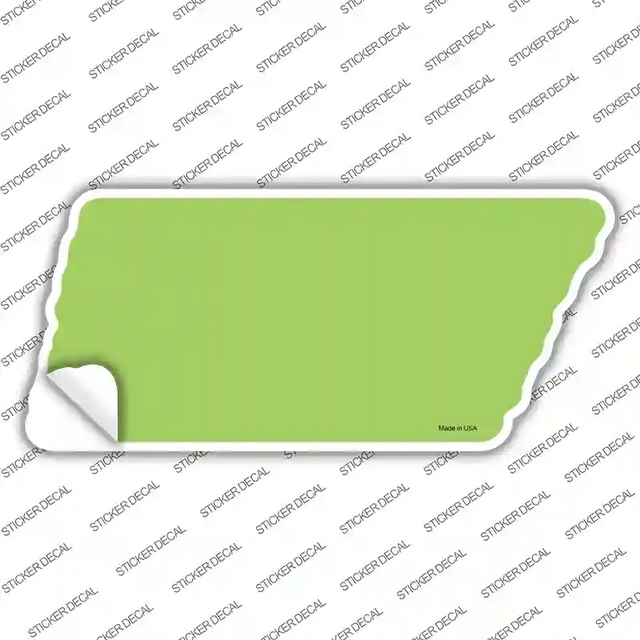 TN-013s-XL 13.5 x 6 in. Lime Green Solid Novelty Tennessee Shape Sticker Decal - Extra Large