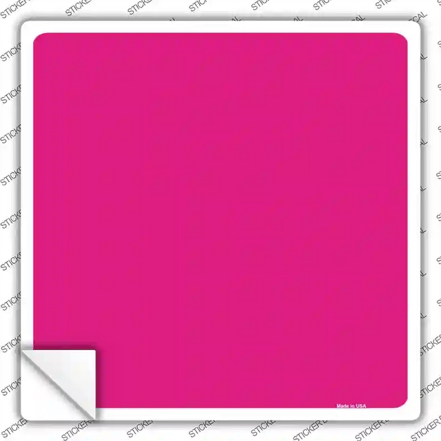 SQ-003s-XL 12 x 12 in. Pink Solid Novelty Square Sticker Decal - Extra Large