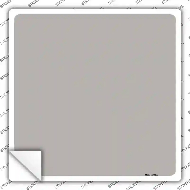 SQ-008s-L 9 x 9 in. Gray Solid Novelty Square Sticker Decal - Large