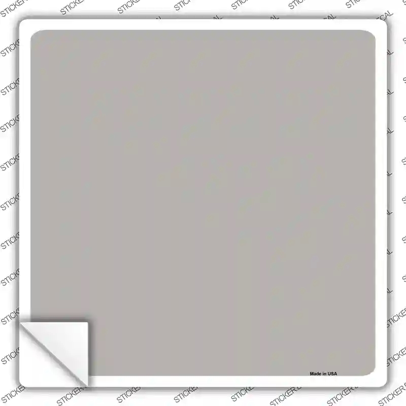 SQ-008s-S 3 x 3 in. Gray Solid Novelty Square Sticker Decal - Small