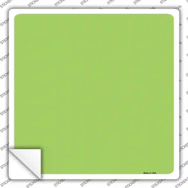 SQ-012s-XL 12 x 12 in. Lime Green Solid Novelty Square Sticker Decal - Extra Large