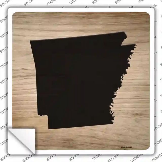 SQ-1056s-XL 12 x 12 in. Arkansas Shape Letter Tile Novelty Square Sticker Decal - Extra Large