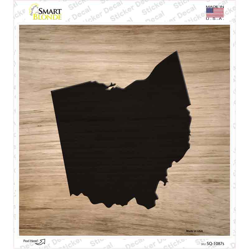 SQ-1087s-M 6 x 6 in. Ohio Shape Letter Tile Novelty Square Sticker Decal - Medium