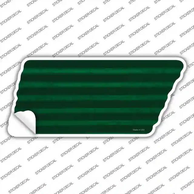 TN-203s-XL 13.5 x 6 in. Green Solid Novelty Corrugated Tennessee Shape Sticker Decal - Extra Large