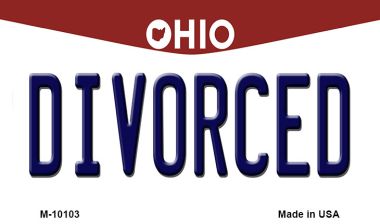 M-10103 Divorced Ohio State License Plate Magnet - 3.5 x 2 in.