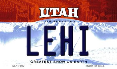 M-10192 Lehi Utah State License Plate Magnet - 3.5 x 2 in.