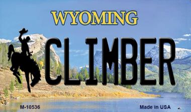 M-10536 Climber Wyoming State License Plate Magnet - 1 x 2 in.