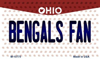 M-10775 Bengals Fan Ohio State License Plate Magnet - 1 x 2 in.