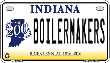 Boilermakers Indiana Novelty Metal Motorcycle Plate MP-12205