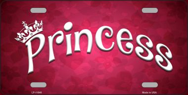 LP-11545 Princess Novelty License Plate - 3.5 x 2 in.