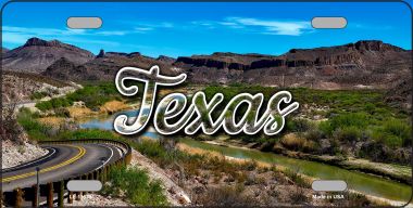 LP-11633 Texas City Lights State License Plate - 3.5 x 2 in.