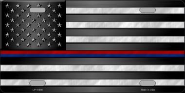 LP-11698 First Responder American Flag Novelty License Plate - 3.5 x 2 in.