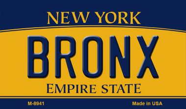 Bronx New York State License Plate Tag Magnet M-8941