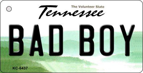 KC-6437 Bad Boy Tennessee License Plate Key Chain - 3 x 6 in.