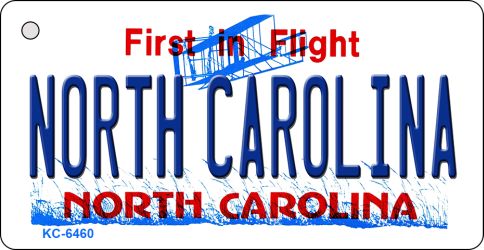 KC-6460 North Carolina State License Plate Key Chain - 3 x 6 in.