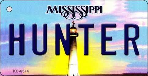 KC-6574 Hunter Mississippi State License Plate Key Chain - 3 x 6 in.