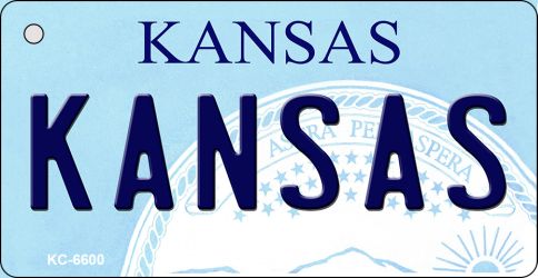 KC-6600 Kansas State License Plate Novelty Key Chain - 3 x 6 in.